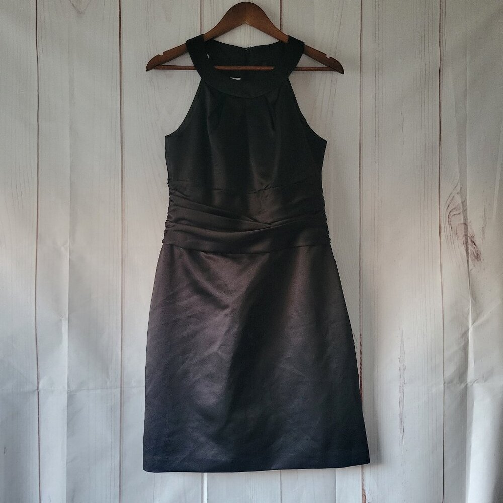 David’s Bridal Black Dress, Sz 10, Midi Length, Formal Wedding Bridesmaid Dress